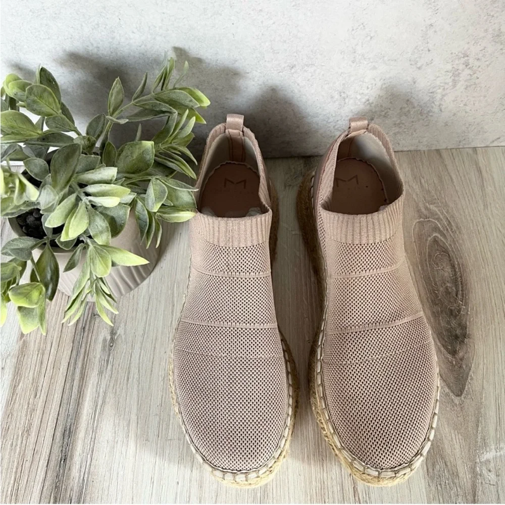 8.5🌿 Marc Fisher Jilly Espadrille Platform Blush Pink Sneaker Mesh Shoes